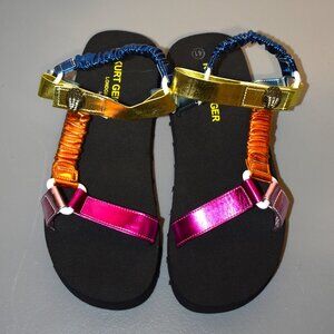 Kurt Geiger London Orion Rainbow Metallic Sandals 41 (10)